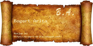Bogert Arita névjegykártya